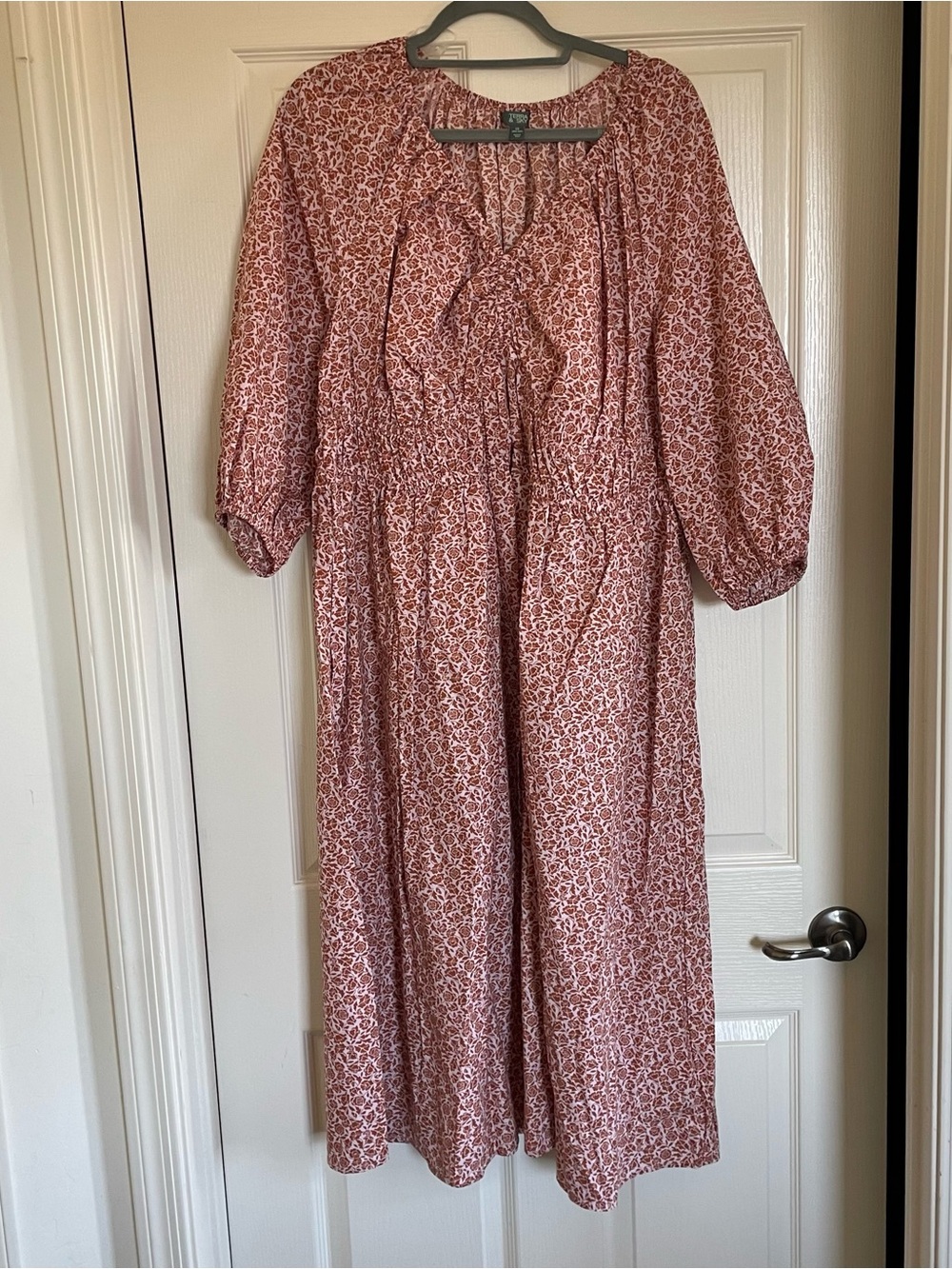 Terra & Sky Rust Floral Maxi Dress